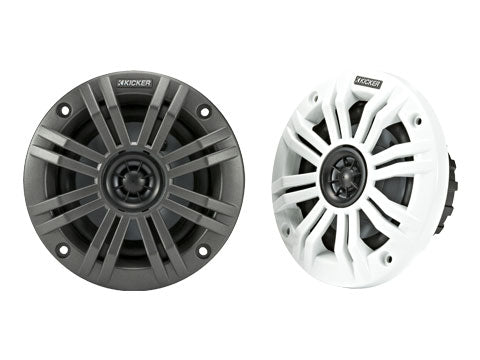 Kicker KM 4" 4Ω Coaxial boat speakers