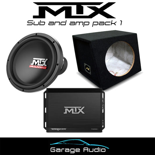 MTX Sub and Amp Pack 1

Contains:

MTX 12" Subwoofer

MTX 250 watt Amplifier

Sealed enclosure