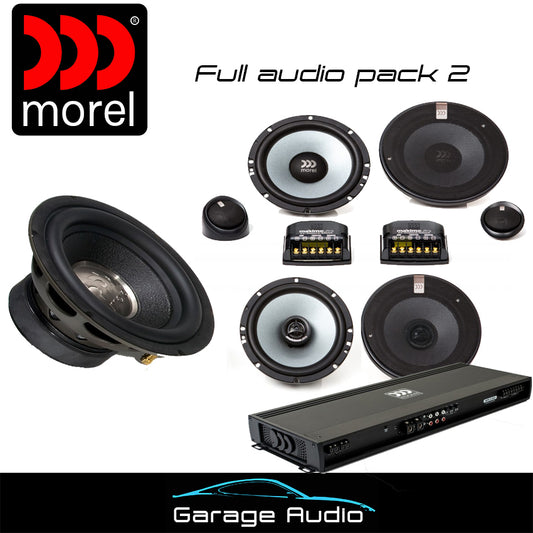 Morel Full Audio Pack 2

Contains:

Morel Component speakers

Morel Coaxial speakers

Morel MPS 5 channel amplifier

Morel Primo 12 Subwoofer