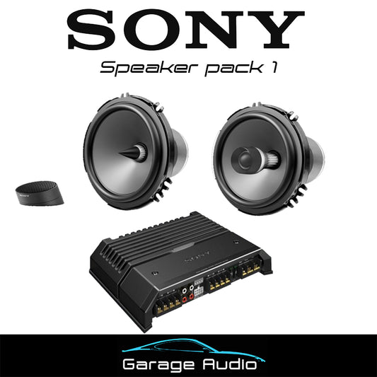 Sony Speaker Pack 1

Contains:&nbsp;

Sony GS Component Speakers

Sony GS Coaxial Speakers

Sony 4 Channel Amplifier