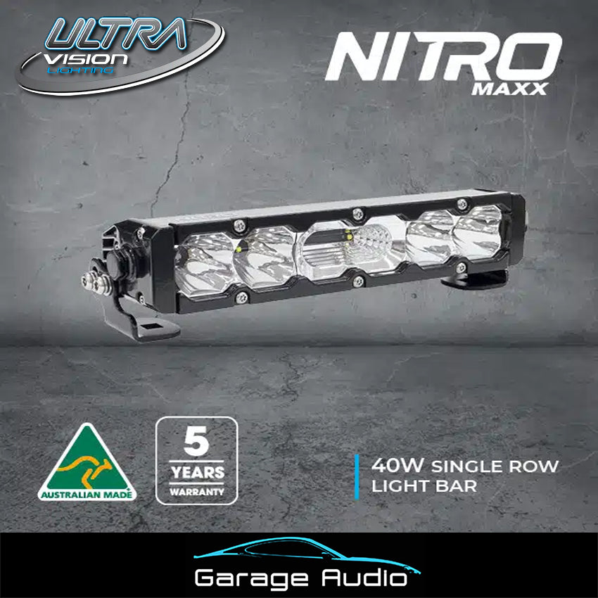 Nitro Maxx 40W 10″ Single Row Light Bar