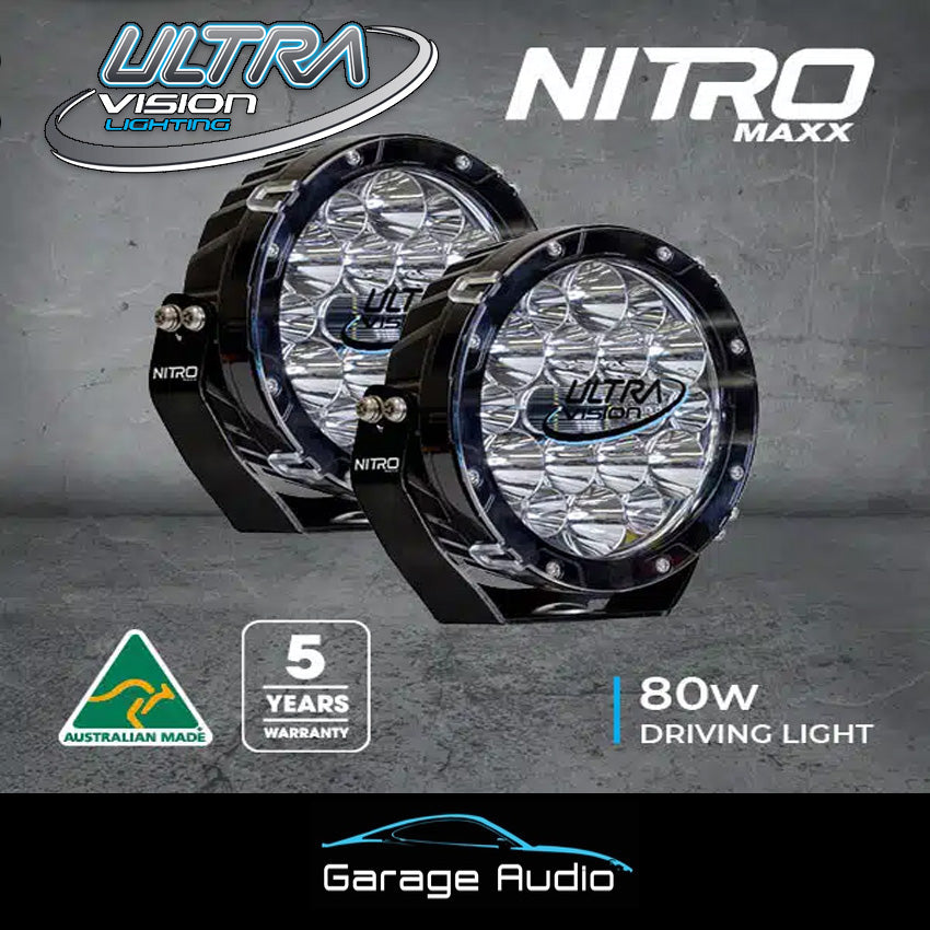 NITRO 80 Maxx 7″ LED Driving Light (Pair)